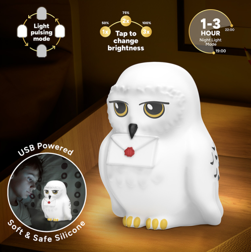 Paladone - HARRY POTTER - Hedwig - 'SquishyGlo' Décorative Light Rechargeable