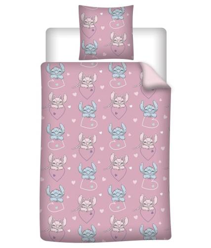 AyMax - LILO & STITCH - Angel Stitch "Heart" - Duvet Cover 140x200cm + 65x65cm