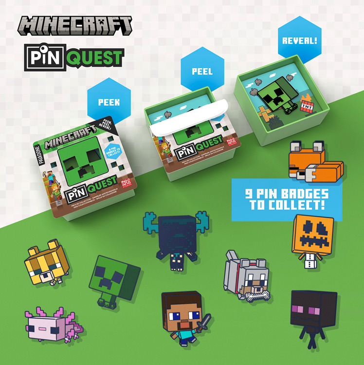 Paladone - MINECRAFT - Pin Quest - Display (36pcs)
