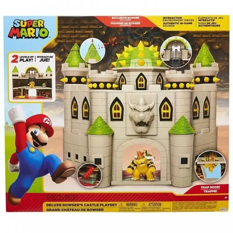 Super Mario, zestaw z figurkami Zamek Bowser'a Nintendo Deluxe