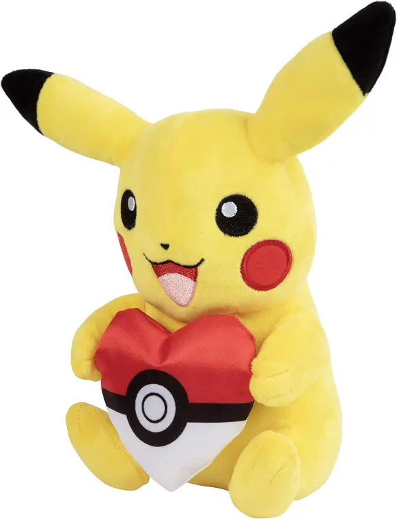 Jazware - POKEMON - Pikachu with Poke Ball Heart - Plush 20cm