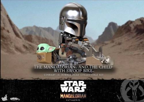 Hot Toys - STAR WARS - Cosbaby - Wave 1 - Mandalorian & the Child swoop Bike