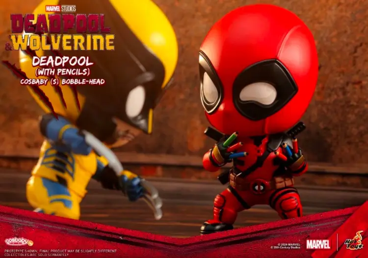 Hot Toys - MARVEL - Cosbaby - Wave 2 - Wolverine & Deadpool w/Pencils Set
