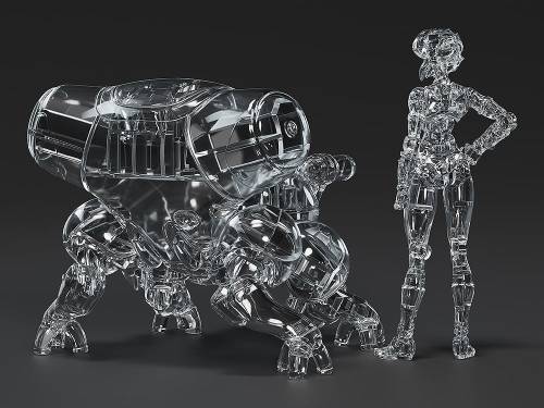 Max Factory - GHOST IN THE SHELL - Kusanagi & Fuchikoma "B" - Model Kit PLAMAX 8cm