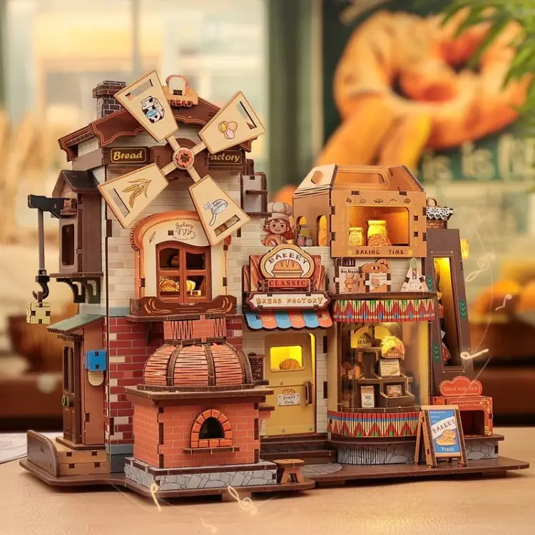 Cutebee - BOOK NOOK KIT - DIY - Bread Factory - 576pc + LED Light