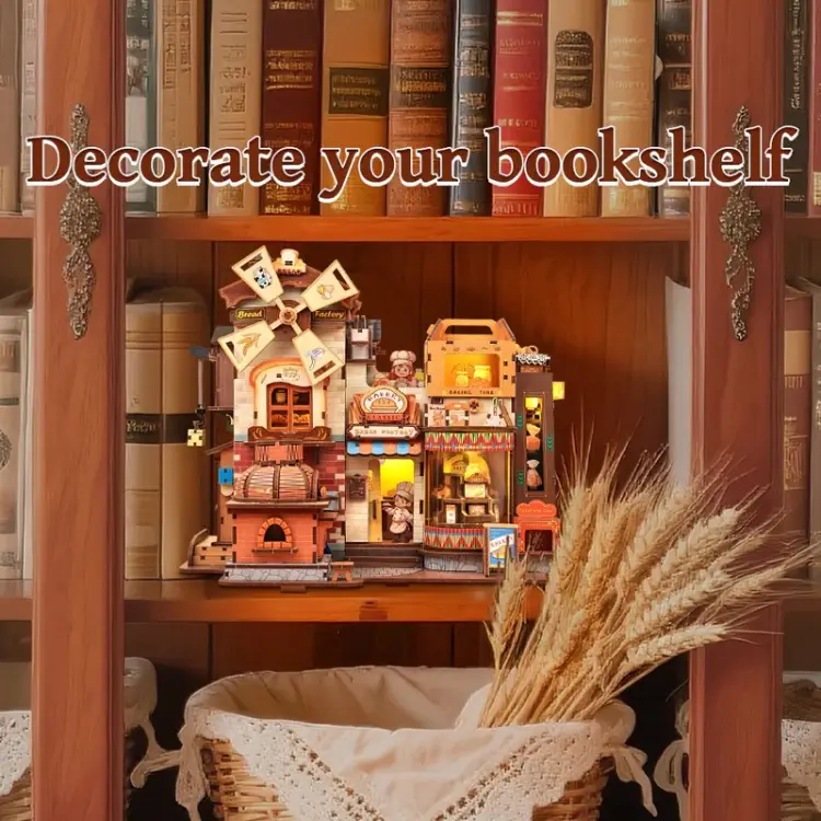 Cutebee - BOOK NOOK KIT - DIY - Bread Factory - 576pc + LED Light
