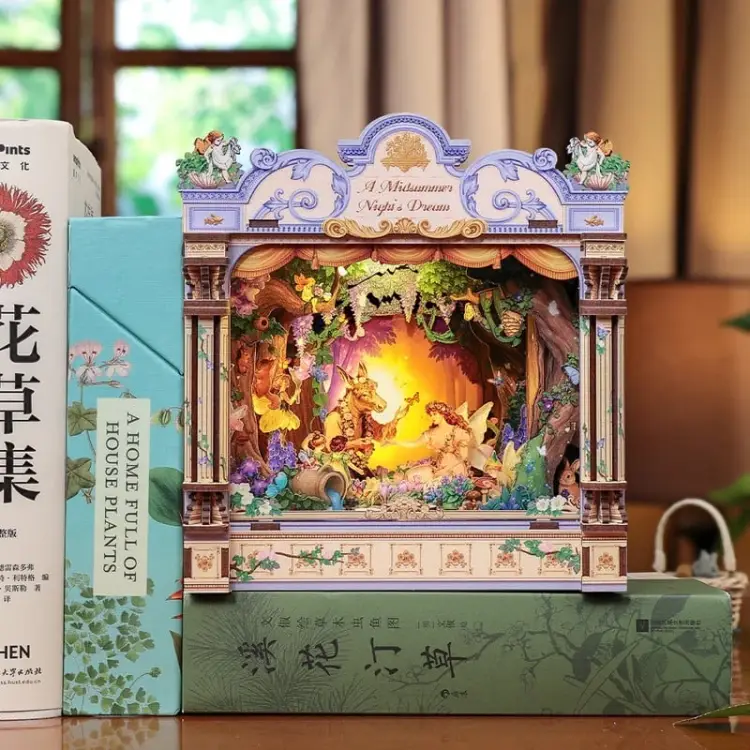 Cutebee - BOOK NOOK KIT - DIY - A Midsummer Night's Dream - 107pc + LED Light