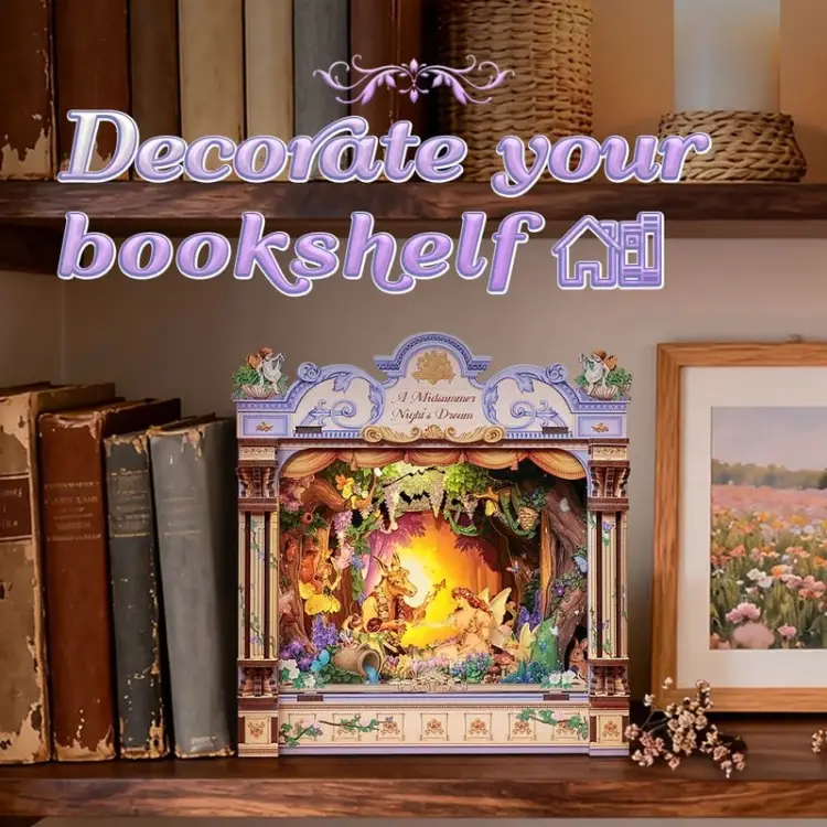 Cutebee - BOOK NOOK KIT - DIY - A Midsummer Night's Dream - 107pc + LED Light
