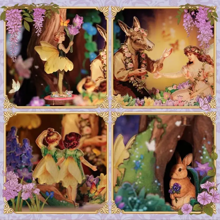 Cutebee - BOOK NOOK KIT - DIY - A Midsummer Night's Dream - 107pc + LED Light