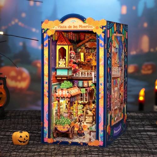Cutebee - BOOK NOOK KIT - DIY - Plaza de los Muertos- 350pc + LED Light