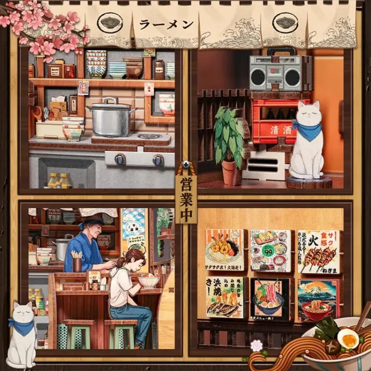 Cutebee - BOOK NOOK KIT - DIY - Oishii Kyoto - 175pc + LED Light