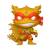 Funko - GODZILLA X TURTLES -POP Animation N°2344 -Michelangelo X King Ghidorah