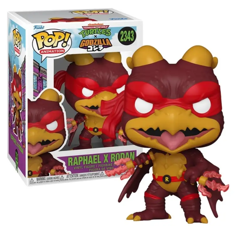 Funko - GODZILLA X TURTLES - POP Animation N° 2343 - Raphael X Rodan