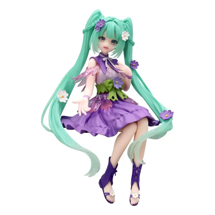 Furyu - HATSUNE MIKU - Flower Fairy Cosmos Purple - Statue Noodle Stopper14cm