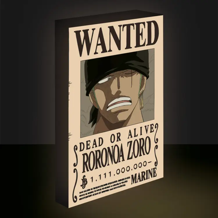 Pyramid - ONE PIECE - Zoro Wanted - Light Canvas 40X30 Cm