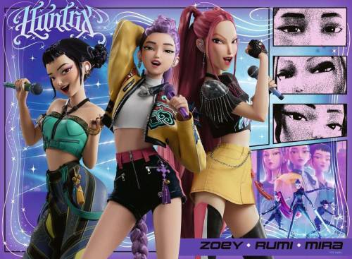 Ravensburger - K-POP DEMON HUNTERS - Happy fans, happy honmoon - Puzzle 100P XXL