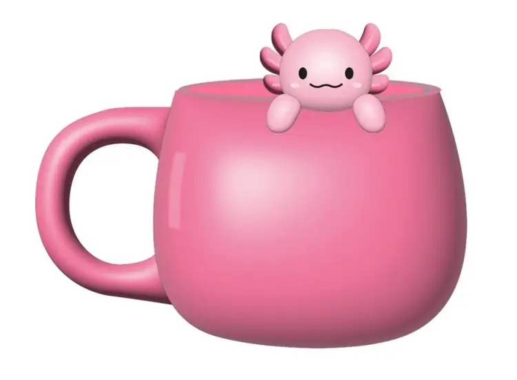 ITotal - KAWAII - Axolutely - Ceramic Mug with Charm